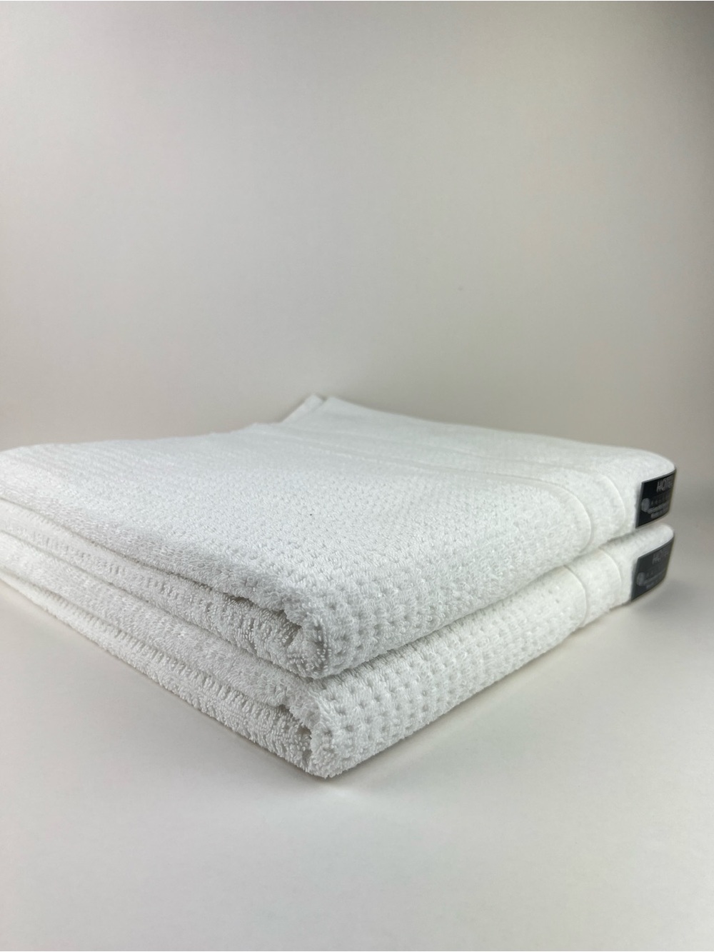 Hotel Balfour Bath Towels White Waffle Made in Turkey Soft Cotton 2 Pc Set NEW - Picture 3 of 8